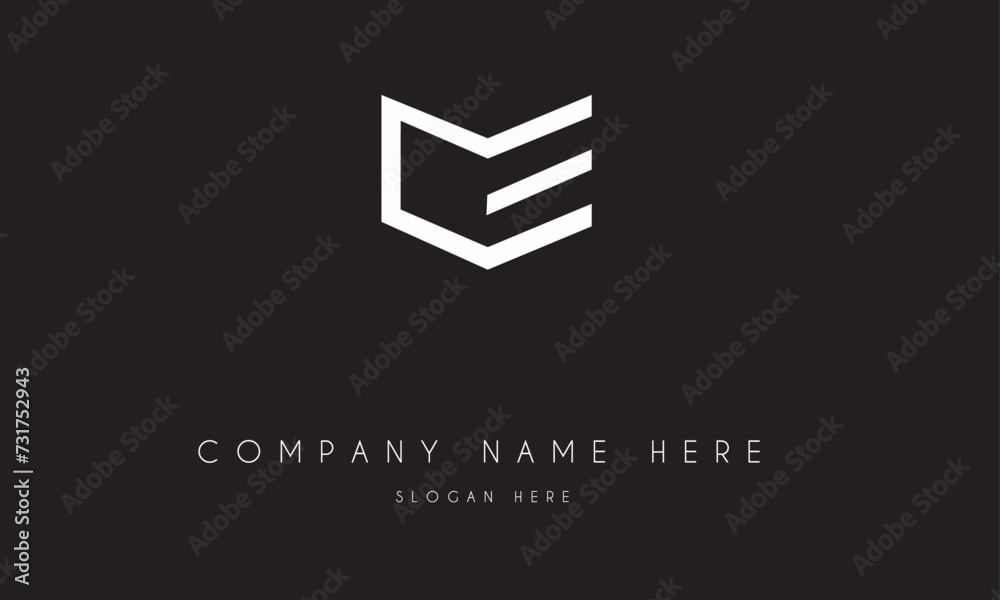 CE or EC Minimal Logo Design Vector Art Illustration CE or EC Minimal Logo Design Vector Art Illustration