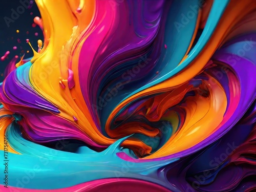 Abstract Euphoria  Bursting Gradients Propel a Visual Symphony of Colors