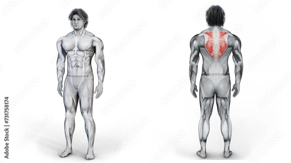 3d illustration of muscular character doing back exercise on isolated white background 3d illustration of muscular character doing back exercise on isolated white background