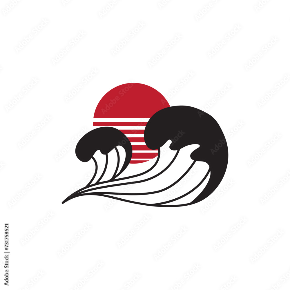 wave icon and sign illustration wave icon and sign illustration