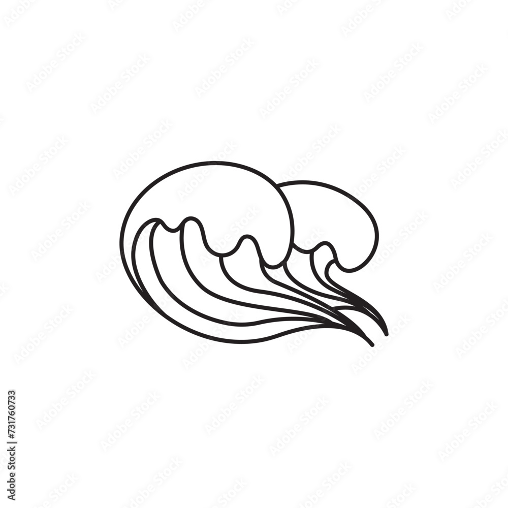 wave icon and sign illustration wave icon and sign illustration