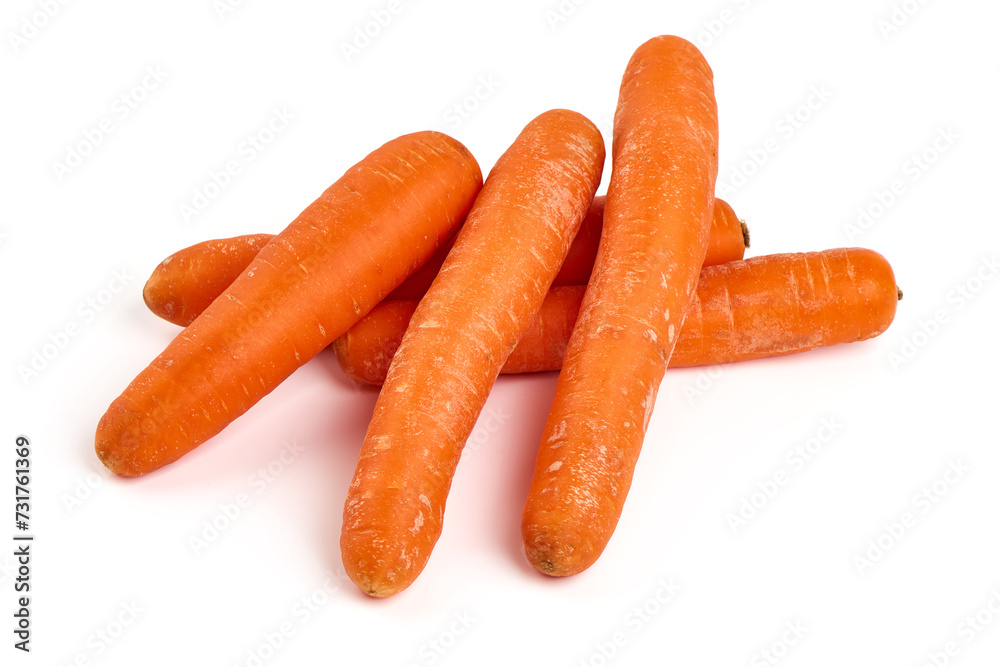Fresh unpeeled organic carrot, isolated on white background. Fresh unpeeled organic carrot, isolated on white background.