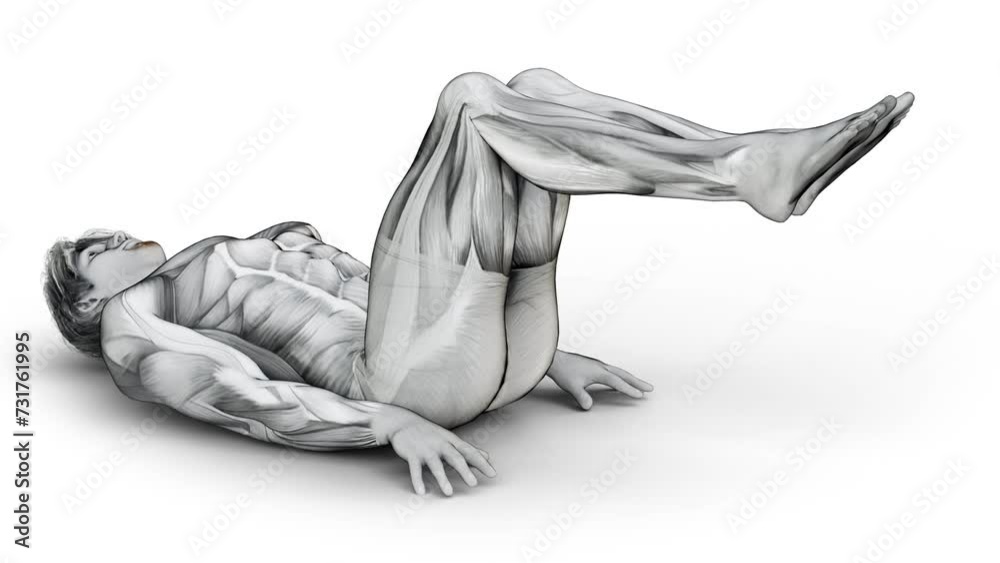 3d render design of muscular character working out