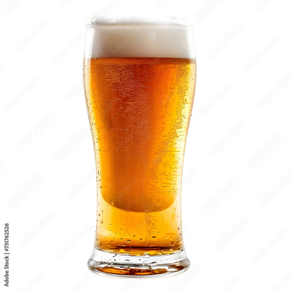 Glass of beer isolated on transparent background Glass of beer isolated on transparent background