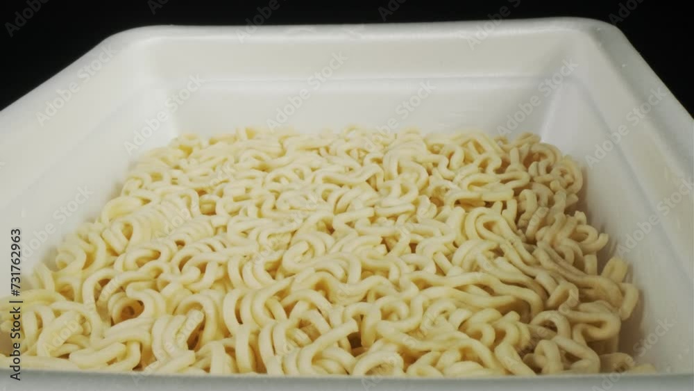 Fast food, Instant noodles, in a plastic plate, close-up. Fast food, Instant noodles, in a plastic plate, close-up.