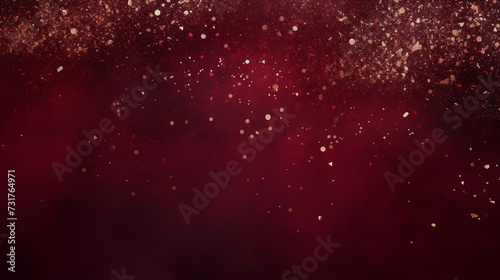 Krwisto czerwone rubinowe tło z farbą olejną i złotymi drobinkami - ekskluzywna bogato zdobiona tekstura 