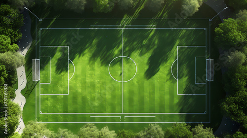 soccer field topview