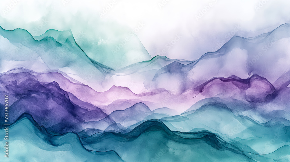 Soft and dreamy watercolor-style waves in pastel, background Soft and dreamy watercolor-style waves in pastel, background