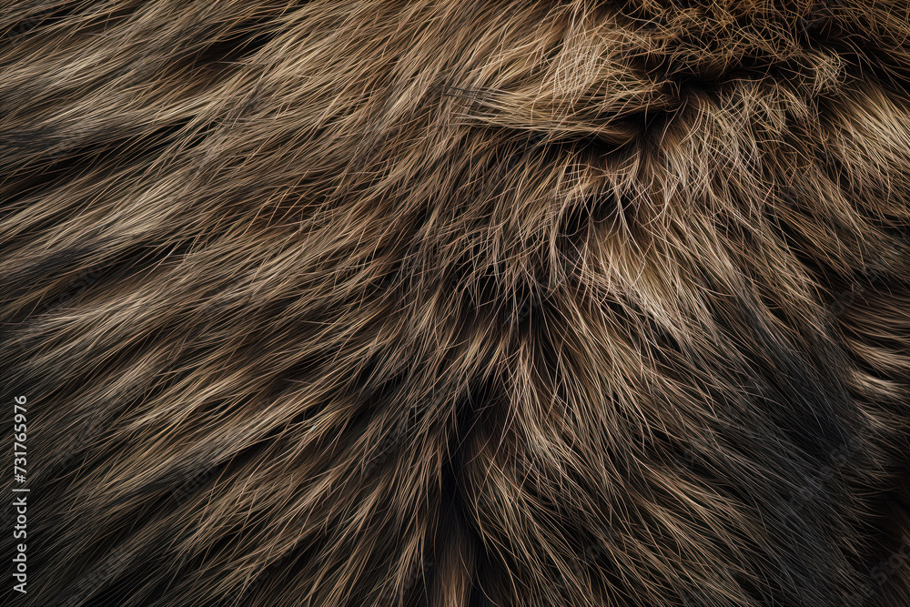 Dark brown animal fur texture