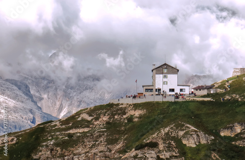 A refuge under the Tre Cime di Lavaredo.