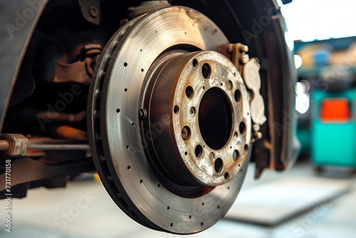 wear and tear inspection of car brakes