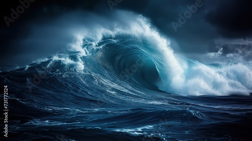 Ocean big waves, storm theme