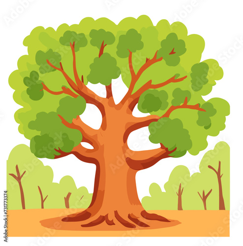 illustration of a tree with roots