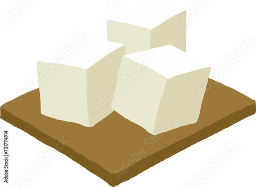 Tofu illustration material