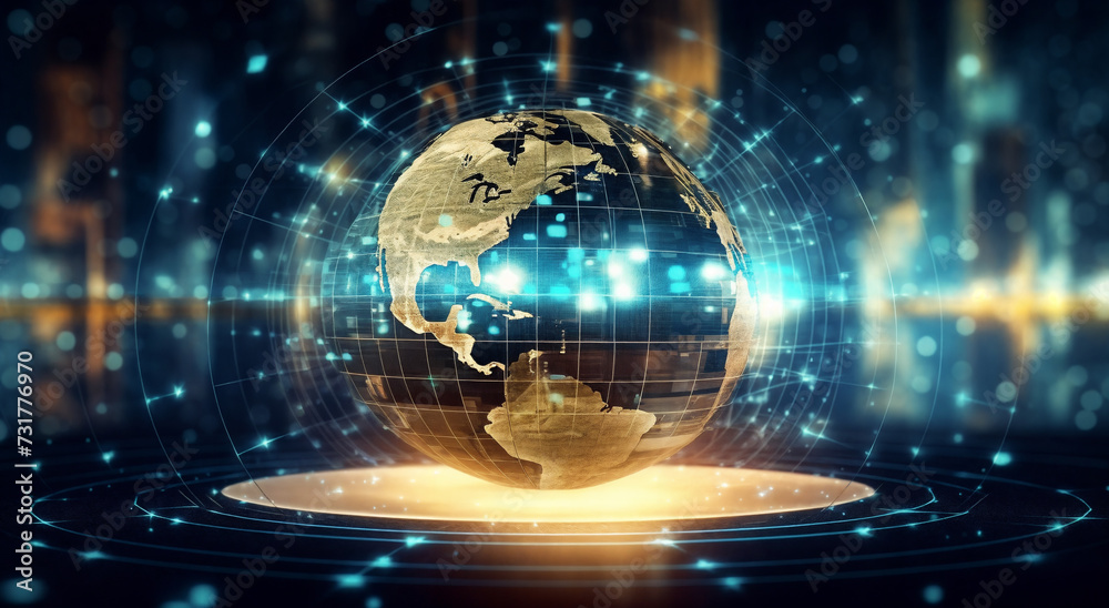 a golden globe with a blue background and a blue and yellow background with a blue and yellow background and a blue and yellow background with a blue border, generative ai a golden globe with a blue background and a blue and yellow background with a blue and yellow background and a blue and yellow background with a blue border, generative ai