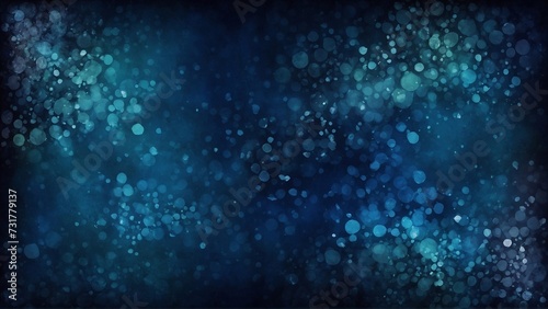 dark blue bokeh background with particles
