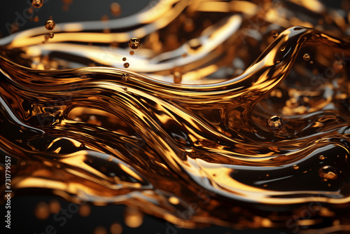 Abstract golden liquid metal background Abstrakter goldener Hintergrund aus flüssigem Metall 抽象的な金色の液体金属の背景