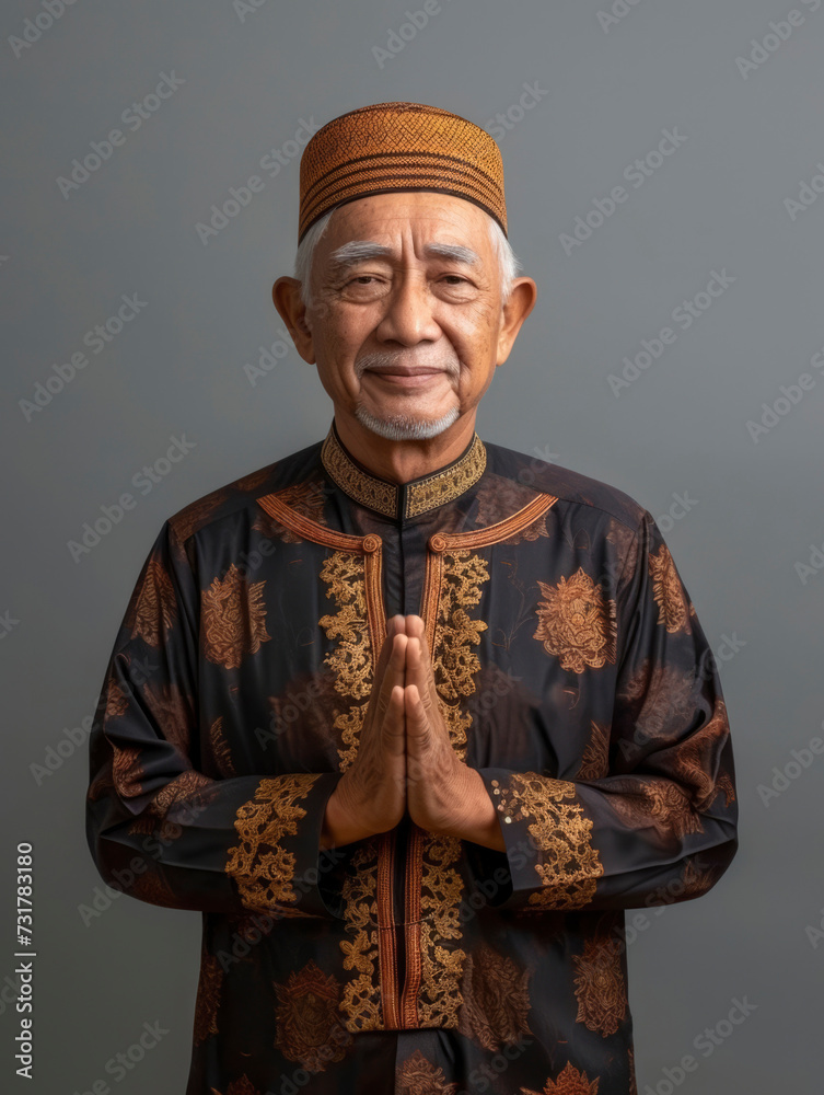 Photo of a senior asian muslim man