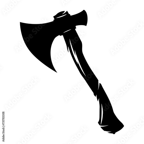 Silhouette ax black color only