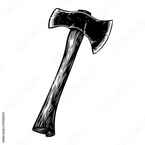 Silhouette ax black color only
