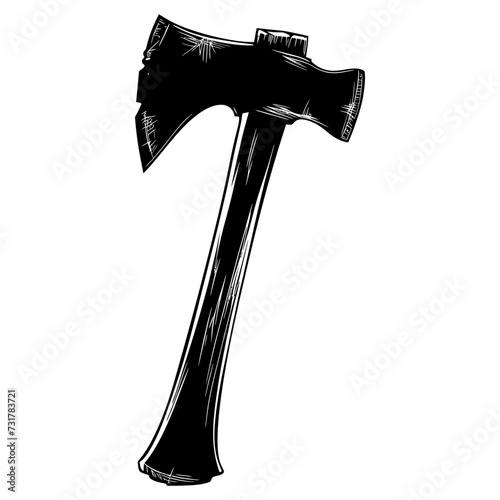Silhouette ax black color only
