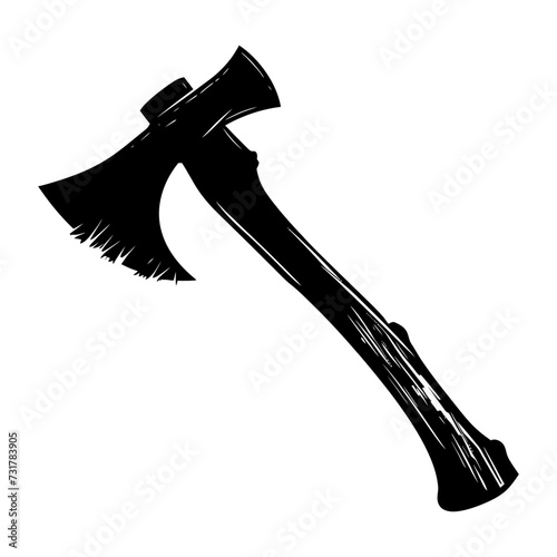 Silhouette ax black color only