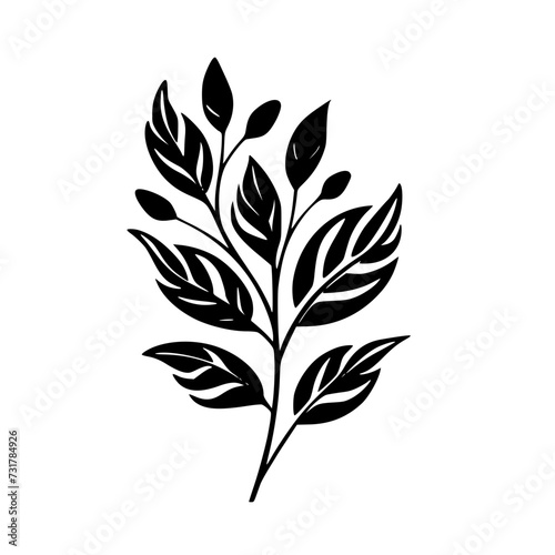 Leaf vector, herb silhouette, silhouette plant, silhouette flower, silhouette floral, silhouette plant, plantpot, leaf, tree, plant, nature, vector, bamboo, pattern, branch, silhouette, floral, flower © vector