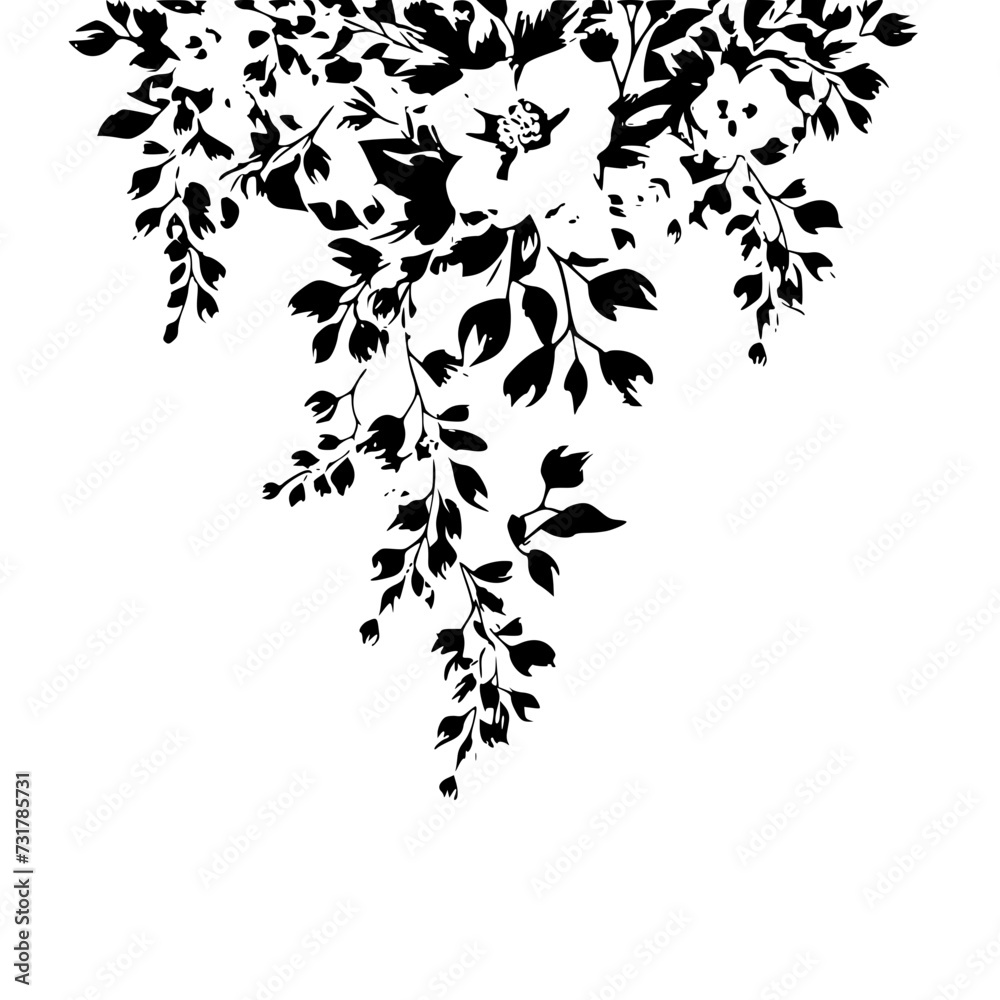 Fototapeta premium floral seamless pattern, pattern, flower pattern, geometric pattern, diagonal pattern, floral, flower, seamless, design, ornament, vector, decoration, art, wallpaper, leaf, illustration, black, style,