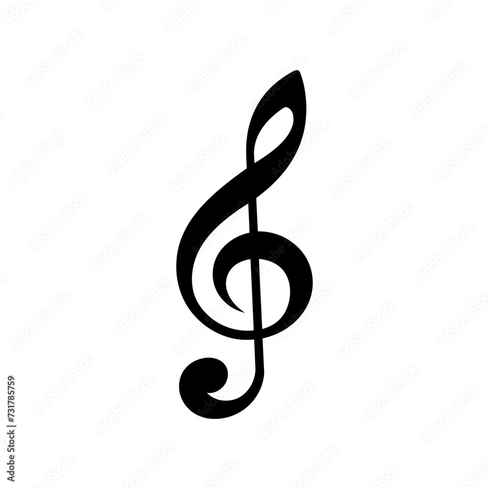 Silhouette sharp music note logo symbol black color only Silhouette sharp music note logo symbol black color only