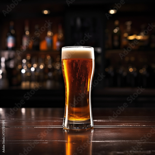 glass of beer on the table