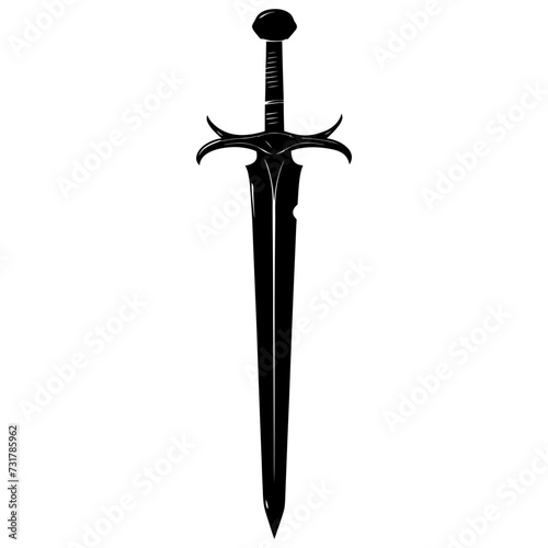 Silhouette sword black color only 