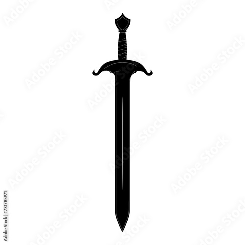 Silhouette sword black color only 