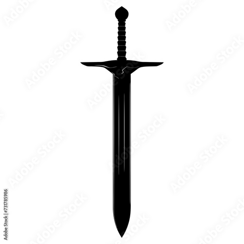 Silhouette sword black color only 