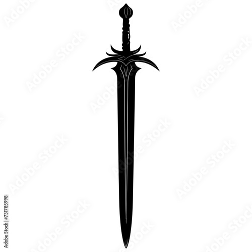 Silhouette sword black color only 