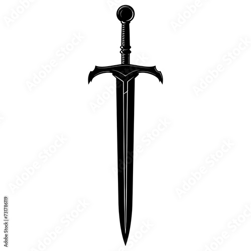 Silhouette sword black color only 