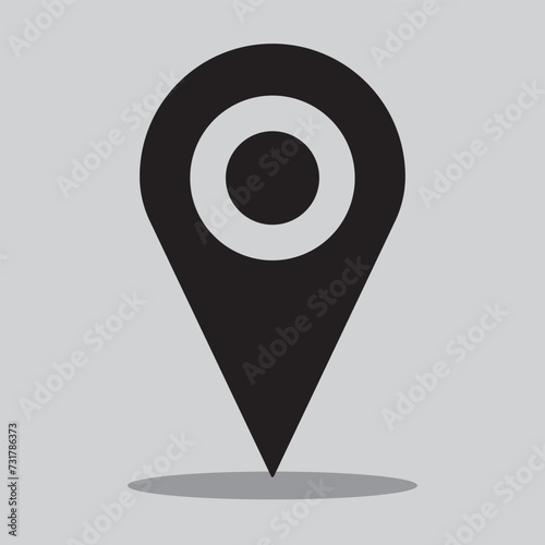 Map pin icon. location pin place marker. Location icon. Map marker pointer icon . GPS location symbol collection. Modern map markers. Vector icon isolated on white background.
