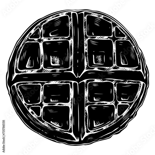 Silhouette waffle black color only full body 