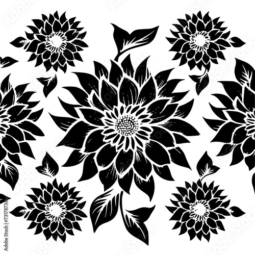 floral seamless pattern  pattern  flower pattern  geometric pattern  diagonal pattern  floral  flower  seamless  design  ornament  vector  decoration  art  wallpaper  leaf  illustration  black  style 