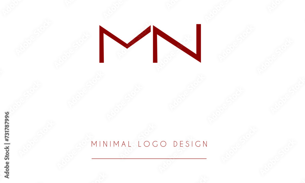MN or NM Minimal Logo Design Vector Art Illustration MN or NM Minimal Logo Design Vector Art Illustration