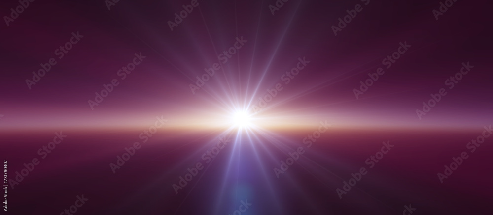 sunrise from space aurora, 3d rendering sunrise from space aurora, 3d rendering