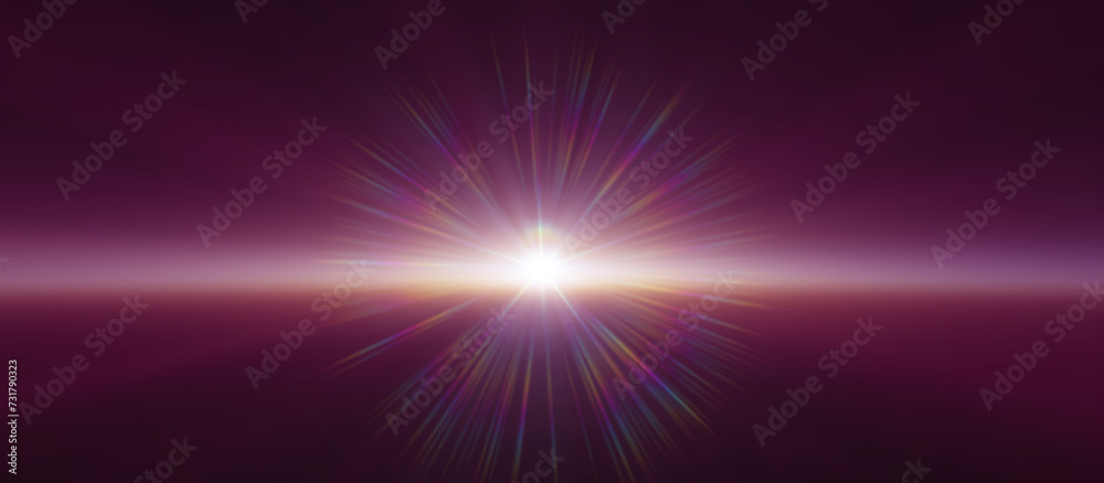 sunrise from space aurora, 3d rendering sunrise from space aurora, 3d rendering