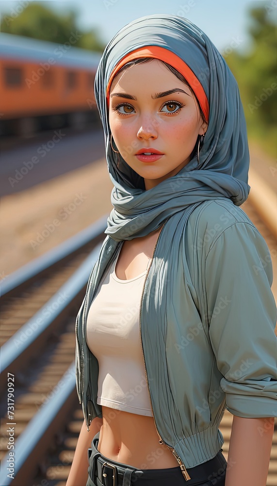 Muslim woman wearing the hijab Muslim woman wearing the hijab