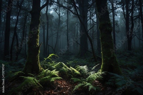 Mossy Rainforest in Hawaii  Jungle Photography Background