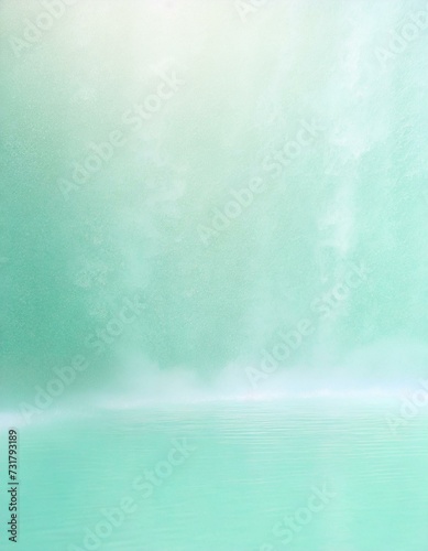 A bright blurred green image with flowing waterfall as background. 