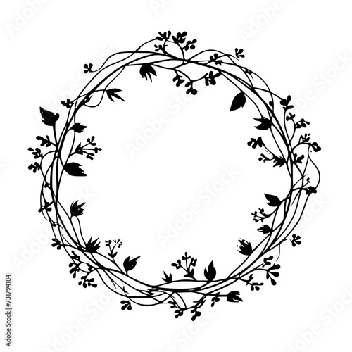 Wallpaper Mural flower svg, flower wreath svg, Circle frame svg, botanical svg, rose svg, Wedding svg, Svg files for cricut, Floral frame svg, Wreath svg, Floral wreath svg, Line art svg, Line art png, line art print Torontodigital.ca
