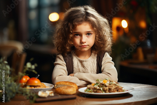 Jeune fille ne veut pas manger