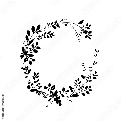 frame  flower  floral  design  vector  pattern  illustration  decoration  art  ornament  border  leaf  vintage  nature  plant  element  decor  black  ornate  swirl  branch  silhouette  decorative  sty