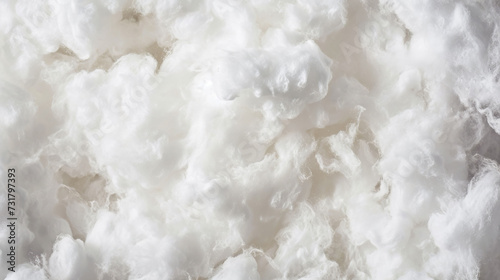 White cotton candy textured background. Close up of fluffy cotton candy.