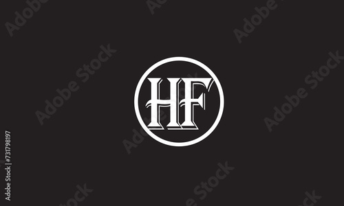 HF, FH , F , H , Abstract Letters Logo Monogram 