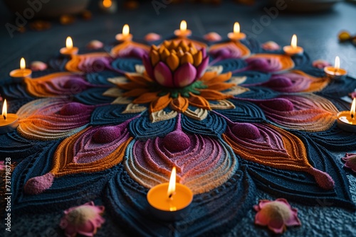 Candlelit Yoga Night: A Meditative Experience Generative AI